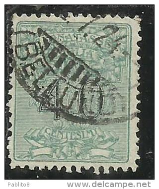 ITALY KINGDOM ITALIA REGNO 1924 SEGNATASSE TAXES TASSE DUE PER VAGLIA CENT. 40 USATO USED - Strafport Voor Mandaten