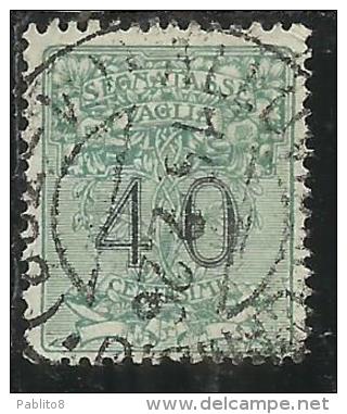 ITALY KINGDOM ITALIA REGNO 1924 SEGNATASSE TAXES TASSE DUE PER VAGLIA CENT. 40 USATO USED - Taxe Pour Mandats