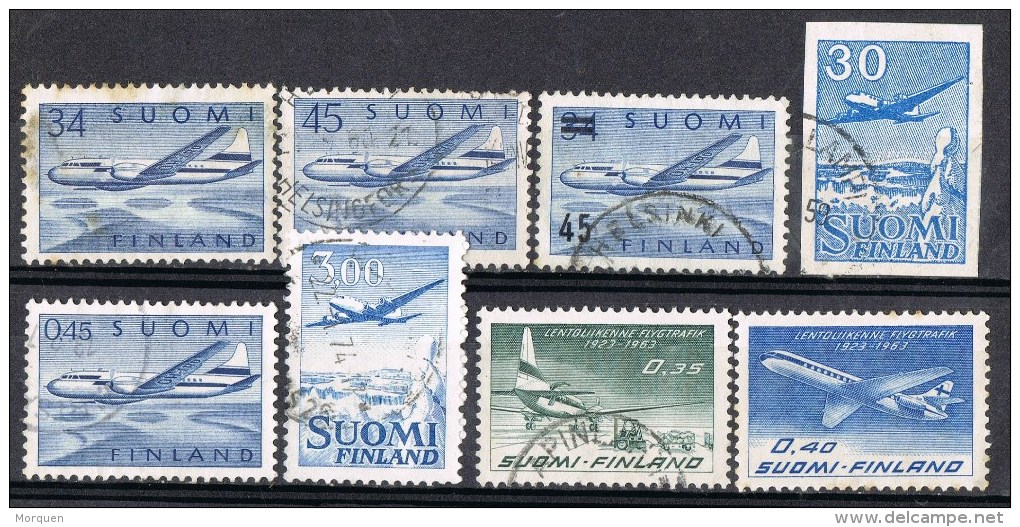 Lote Sellos Aereos, Air FINLAND, Finlandia Num 5 -11 º/* - Used Stamps