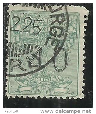 ITALY KINGDOM ITALIA REGNO 1924 SEGNATASSE TAXES TASSE DUE PER VAGLIA CENT. 40 USATO USED - Taxe Pour Mandats