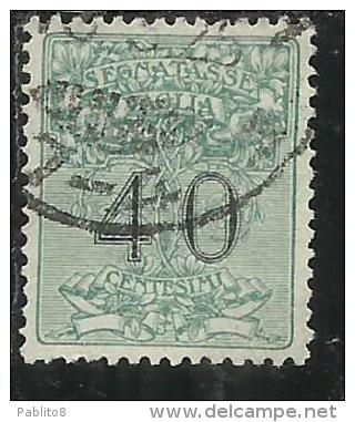 ITALY KINGDOM ITALIA REGNO 1924 SEGNATASSE TAXES TASSE DUE PER VAGLIA CENT. 40 USATO USED - Taxe Pour Mandats