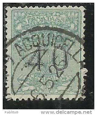 ITALY KINGDOM ITALIA REGNO 1924 SEGNATASSE TAXES TASSE DUE PER VAGLIA CENT. 40 USATO USED - Mandatsgebühr