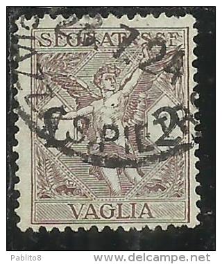 ITALY KINGDOM ITALIA REGNO 1924 SEGNATASSE TAXES TASSE DUE PER VAGLIA LIRE 2 USATO USED - Taxe Pour Mandats