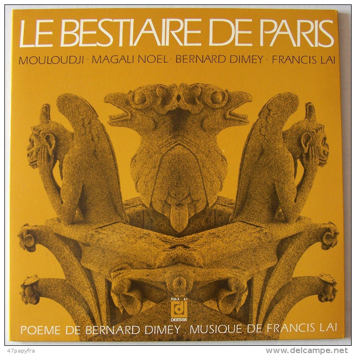 Bernard DIMEY Magali NOEL Francis LAI LP COLECTOR Numéroté Avec Livret 14 Pages  Le Bestiaire De Paris M M - Verzameluitgaven