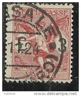 ITALY KINGDOM ITALIA REGNO 1924 SEGNATASSE TAXES TASSE DUE PER VAGLIA LIRE 3 USATO USED - Taxe Pour Mandats