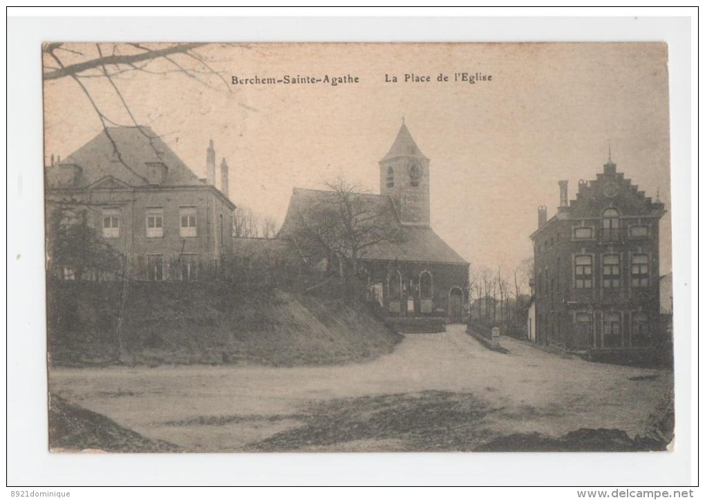 Berchem Sainte Agathe - La Place De L'eglise - Edit S-D 129, R. Rogier , Brux. - Berchem-Ste-Agathe - St-Agatha-Berchem