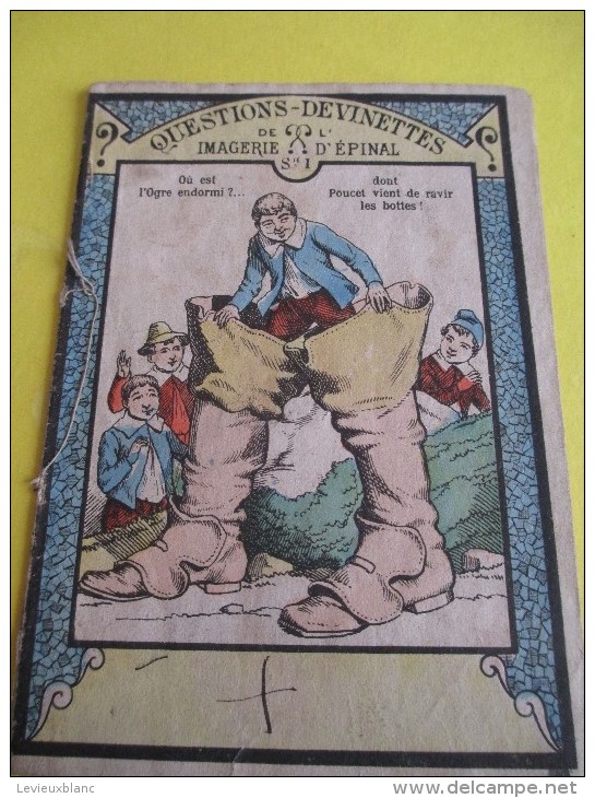 Questions -devinettes/´Imagerie D´Epinal / Où Est L'Ogre Endormi?/Série I/Vers 1880     IM685 - Autres & Non Classés