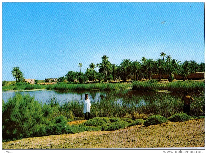 AK Libyen LIBYA LAKES LAGHETTI  ALTEN POSTKARTEN - Libyen