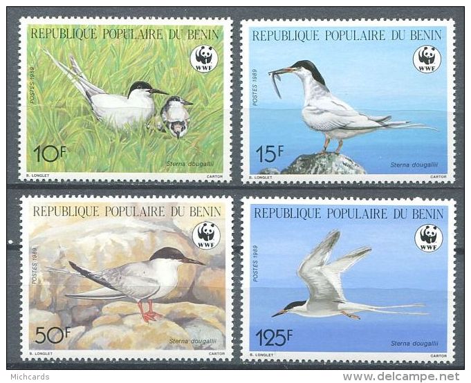 106 BENIN 1989 - Oiseau Le Sterne WWF (Yvert 669/72) Neuf ** (MNH) Sans Trace De Charniere - Bénin – Dahomey (1960-...)