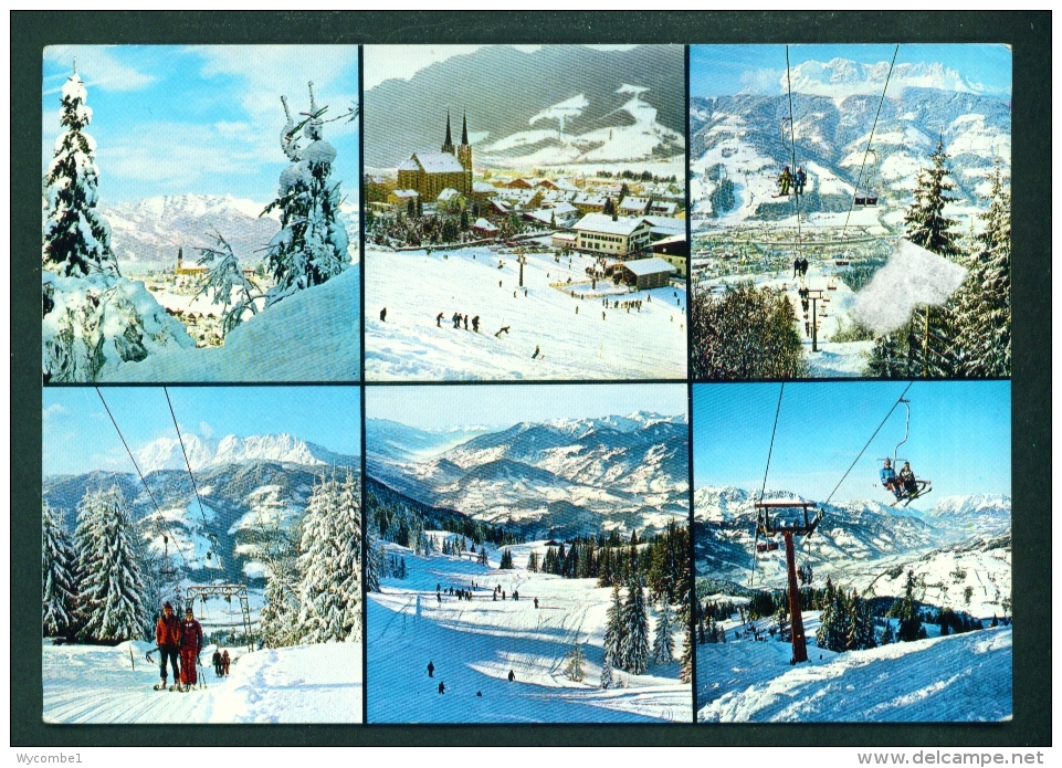 AUSTRIA  -  St Johann-Wagrain  Multi View  Used Postcard Mailed To The UK As Scans - Wagrain