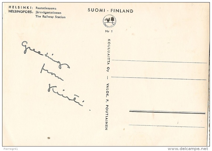 CPA-1935-FILANDE-HELSINKI -GARE-RAILWAY STATION-B E - Finlandia