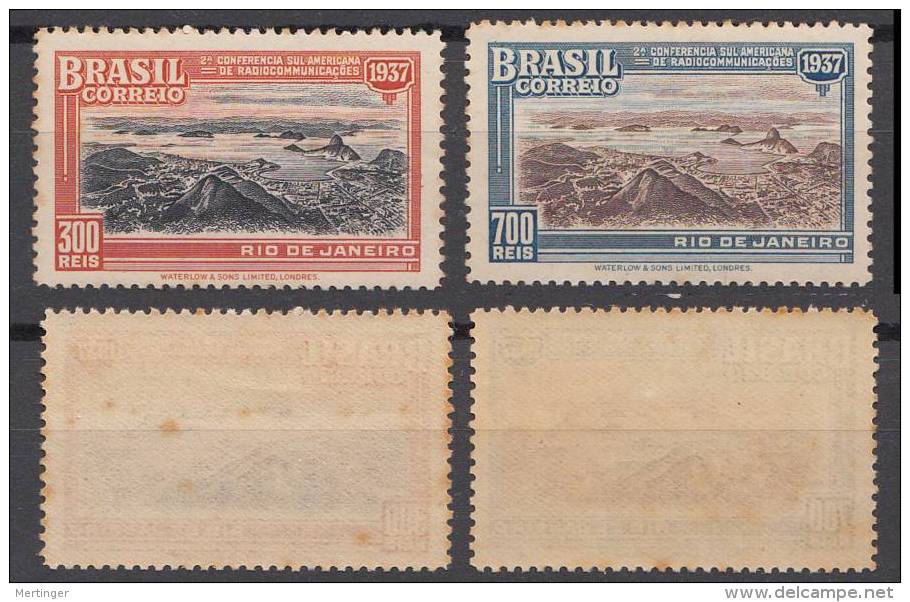 Brazil Brasil Mi# 467-68 ** MNH Radio 1937 - Ongebruikt