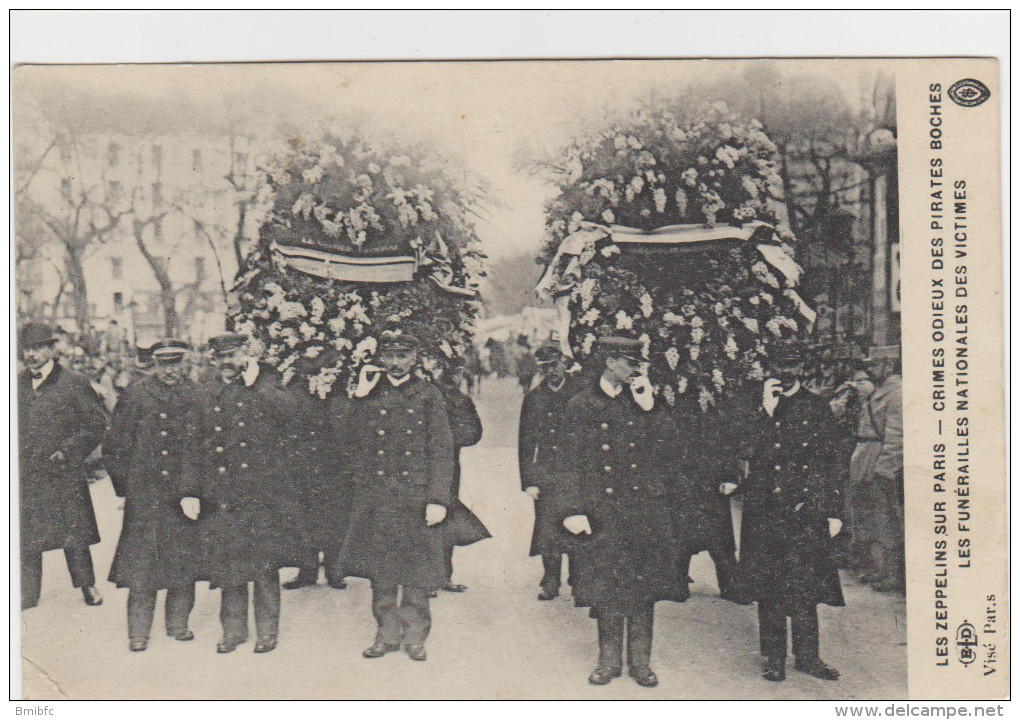 Les Zeppelins Sur Paris - Crime Odieux Des Pirates Boches - Les Funérailles Nationales Des Victimes - Funerali