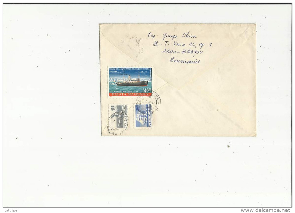 Enveloppe Timbrée De Exp Georges Chiva A Brason 2200 Roumanie Adressé A Mr Gerard Porret A Annecy 74 - Postmark Collection