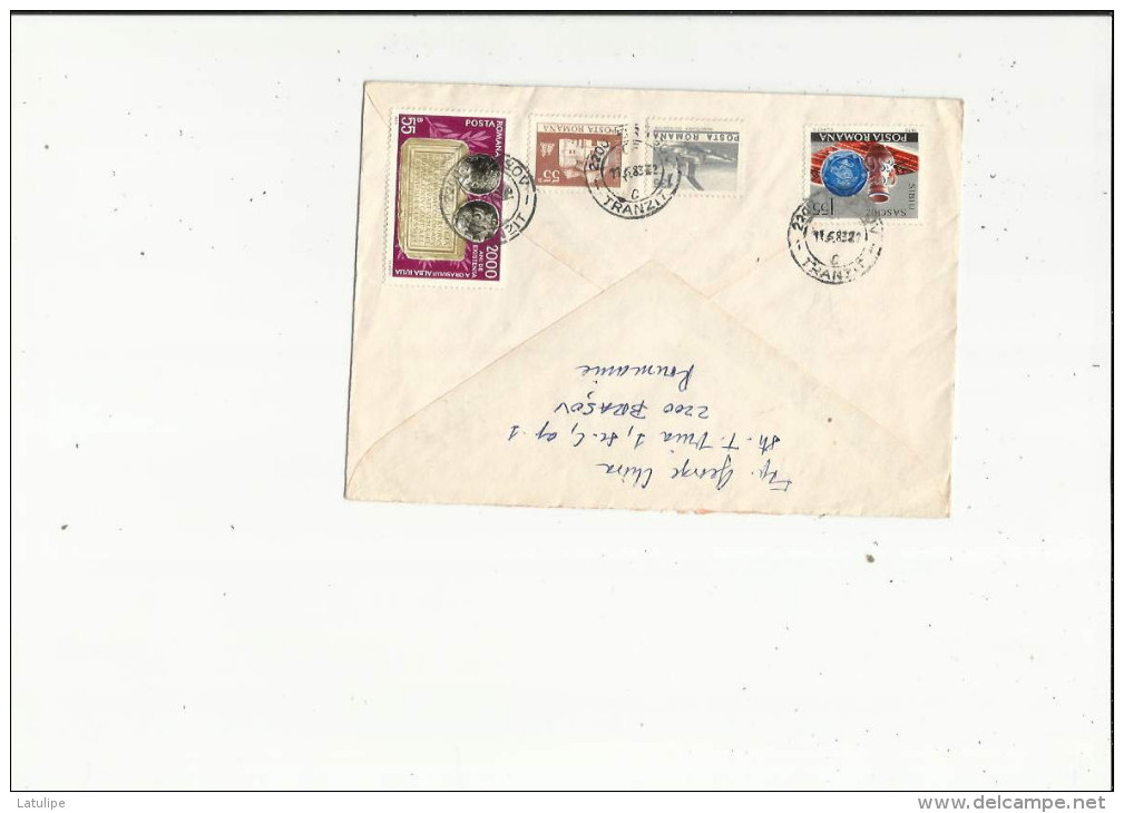 Enveloppe Timbrée  De Exp: Mr Georges Chiva A Brason Roumanie Adressé A Mr Gerard Porret A Annecy 74 - Poststempel (Marcophilie)