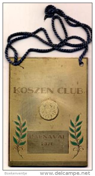 Aalst - Koszen Club Karnaval 1976 - Plaquette In Metaal - Carnival