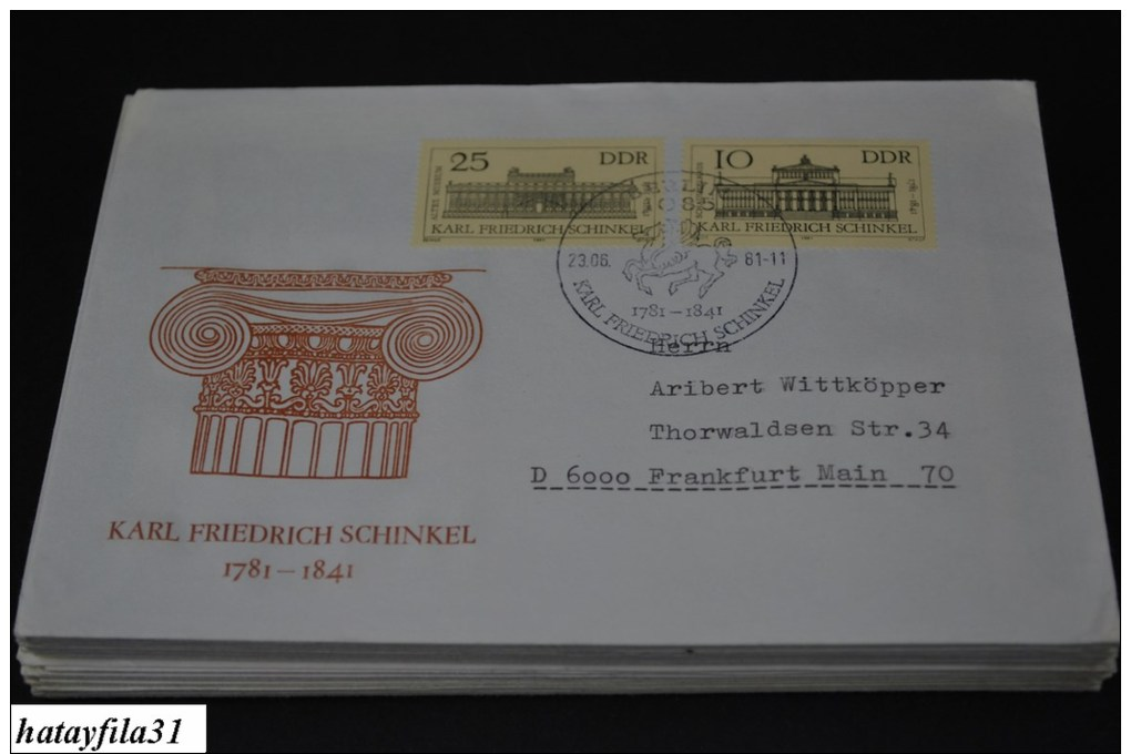 DDR  1981  Gelaufene  FDC    Mi. 2619 - 2620     /  200. Geburtstag Von Karl Friedrich Schinkel  ( T - 87 ) - Sonstige & Ohne Zuordnung