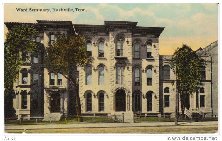Nashville Tennessee,  Ward Seminary, Architecture, C1900s/10s Vintage Postcard - Nashville