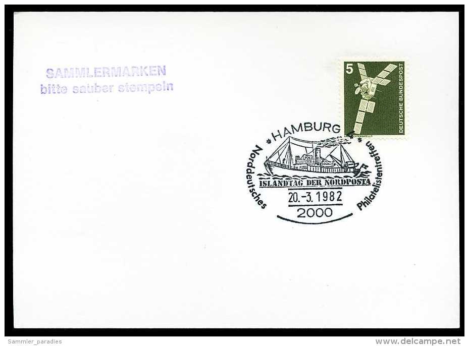 89166) BRD - SoST-Beleg - 2000 HAMBURG 4 Vom 20.03.1982 - Islandtag Der NORDPOSTA, Schiff - Maschinenstempel (EMA)