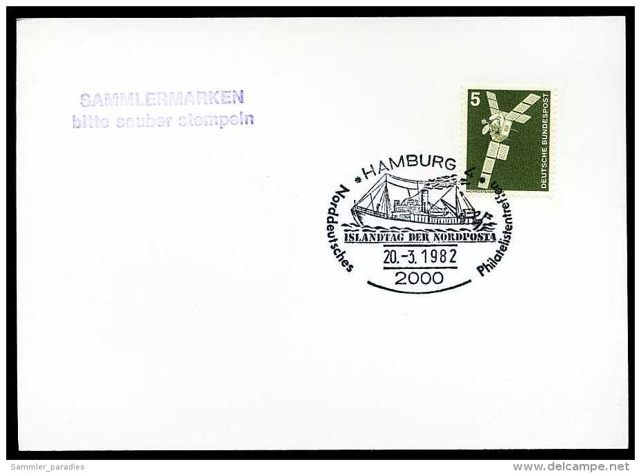 89167) BRD - SoST-Beleg - 2000 HAMBURG 4 Vom 20.03.1982 - Islandtag Der NORDPOSTA, Schiff - Maschinenstempel (EMA)