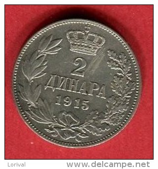 SERBIE 2 DINARS 1915  TTB 28 - Serbia