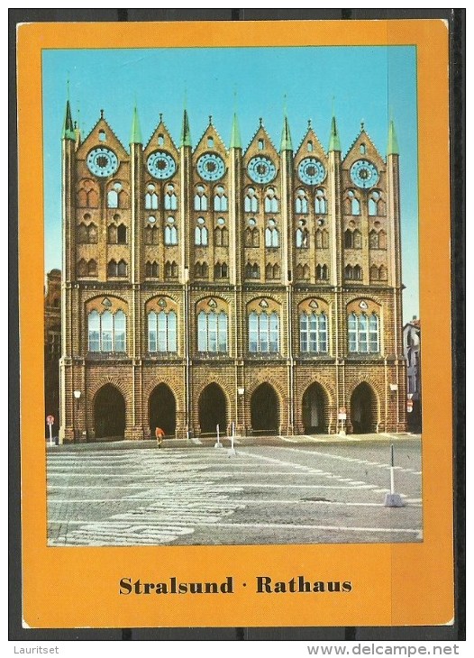 Deutschland DDR 1987 Ansichtskarte Stralsund Rathaus Unused/sauber Unbenutzt - Stralsund