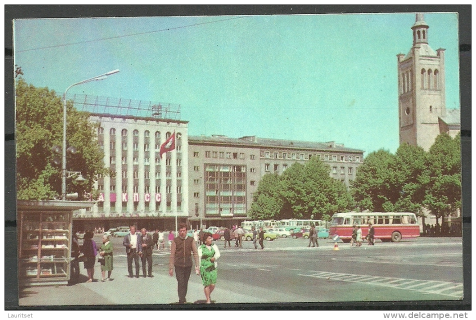 Estland Estonia 1973 Ansichtskarte Tallinn Reval Vabaduse Väljak Platz Des Sieges Victory Square Unused - Estonia