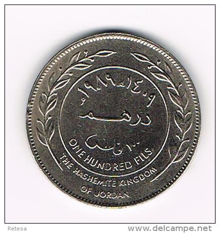 ¨¨ JORDANIE  100  FILS ( 1 DIRHAM )  1989 - Jordanie