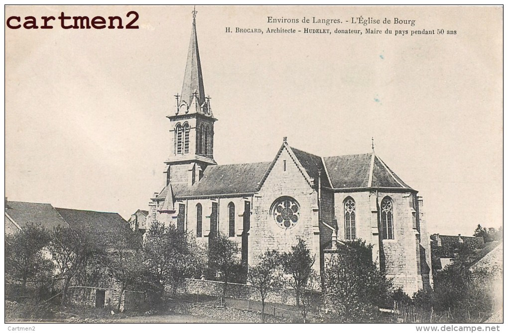 ENVIRONS DE LANGRES L'EGLISE DE BOURG 52 HUDELET BROCARD - Autres & Non Classés