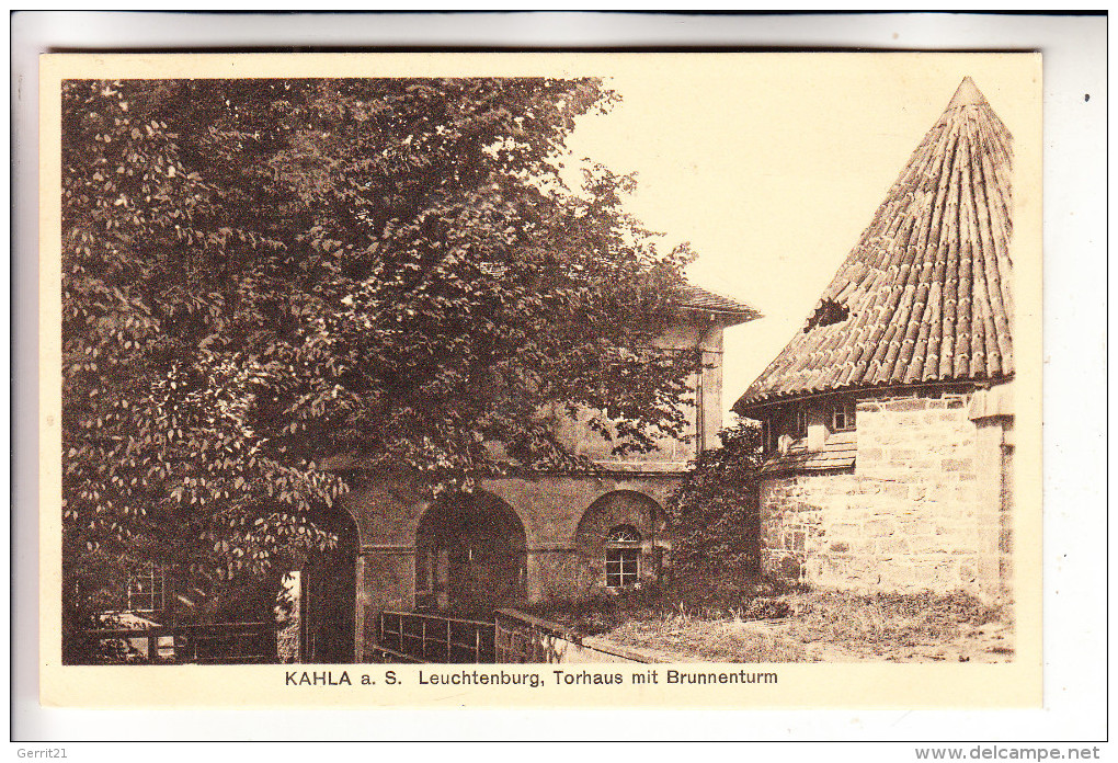 0-6906 KAHLA, Leuchtenburg, Torhaus & Brunnenturm - Kahla