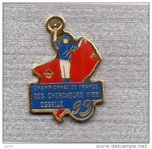 Pin's  Ville, Sport, Championnat  De  France  Des  Chercheurs  D'OR  1993, à  OSSELLE  ( 25 ) - Other & Unclassified