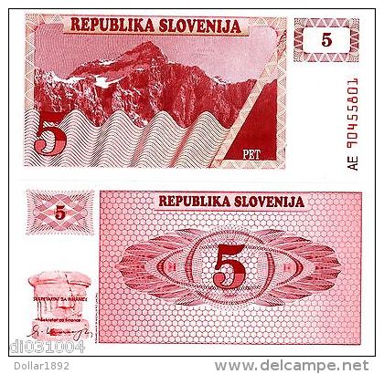 Slovenie SLOVENIA Billet 5 TOLARJEV ND ( 1990 )  P3  NEUF UNC - Andere - Europa