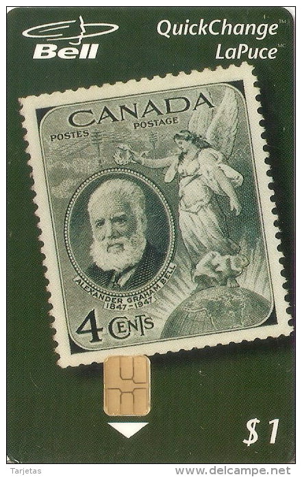 TARJETA DE CANADA CON UN SELLO DE GRAHAM BELL (CAPEX) (SELLO-STAMP) NUEVA-MINT - Sellos & Monedas