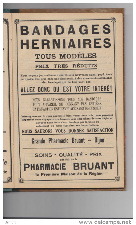 Top pour cet Agenda 1928 offert par la Gde Pharmacie BRUANT à DIJON  (211 pages)