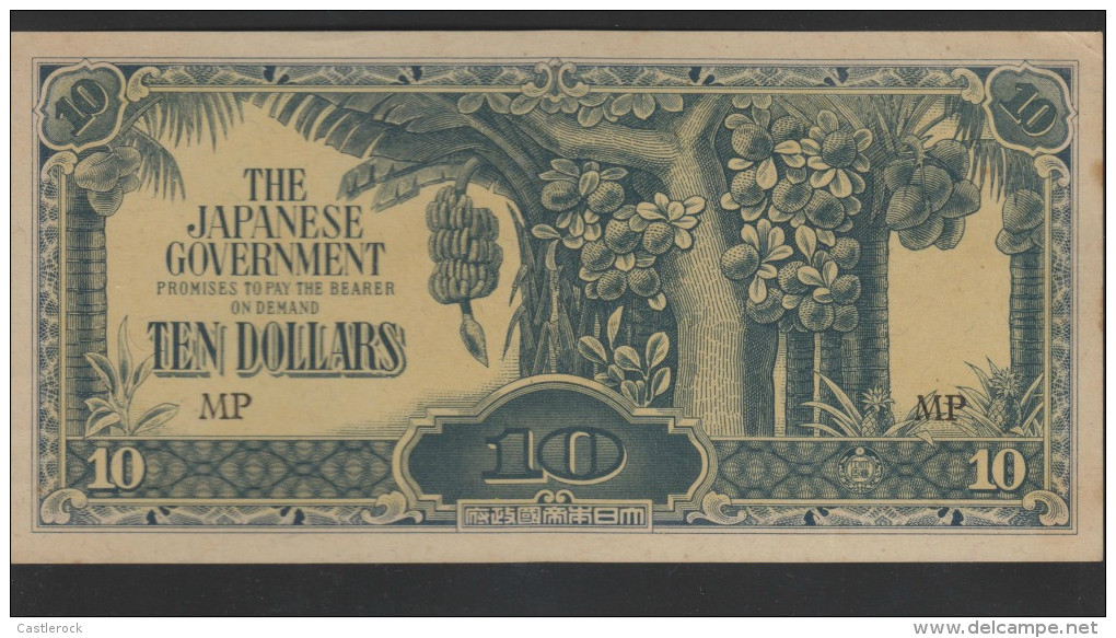 O) 1942 JAPAN-MALAYSIA, JAPANESE BANK NOTE OCCUPATION,TREES, XF - Malasia
