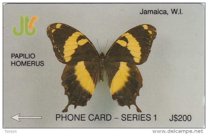 Jamaica, 8JAMD, $200, Butterfly, 2 Scans. - Jamaïque