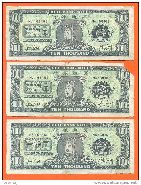 Lot De 3 Billets De Banque De Chine - Chine