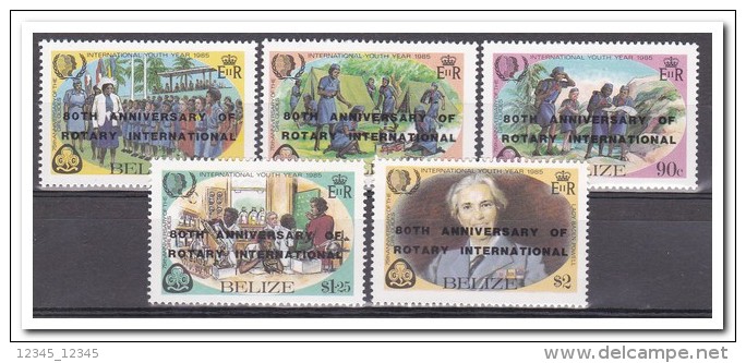 Belize 1985, Postfris MNH, Scouting Overpint Rotary - Belize (1973-...)