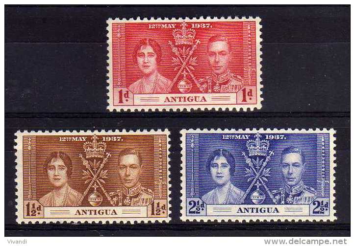 Antigua - 1937 - GVI Coronation - MH - 1858-1960 Colonia Británica
