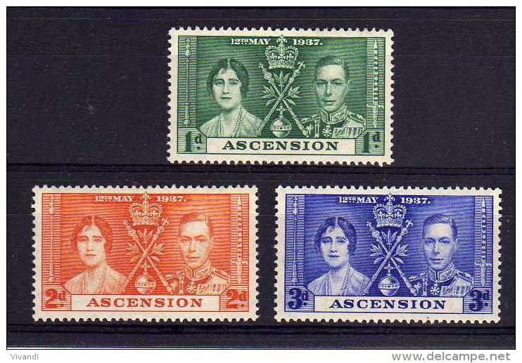 Ascension - 1937 - GVI Coronation - MH - Ascension (Ile De L')