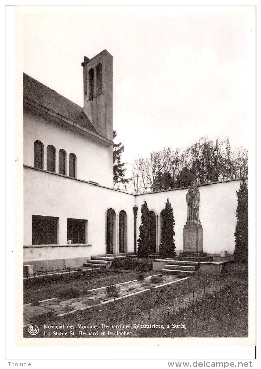 Sorée (Gesves-Ohey)-Noviciat Des Moniales Bernardines Réparatrices-La Statue St. Bernard Et Le Clocher - Gesves