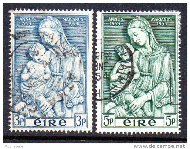 Ireland 1954 Marian Year Set Of 2, Fine Used - Oblitérés