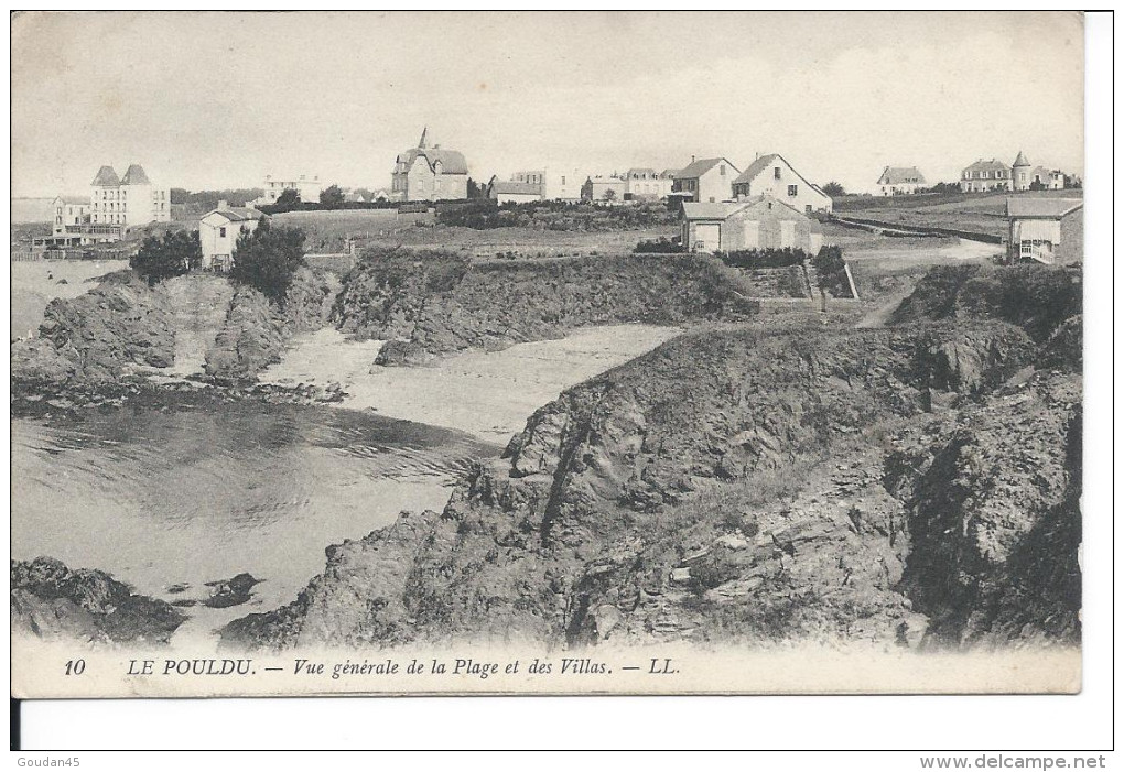 LE POULDU. - Vue Générale De La Plage Et Des Villas. - Le Pouldu