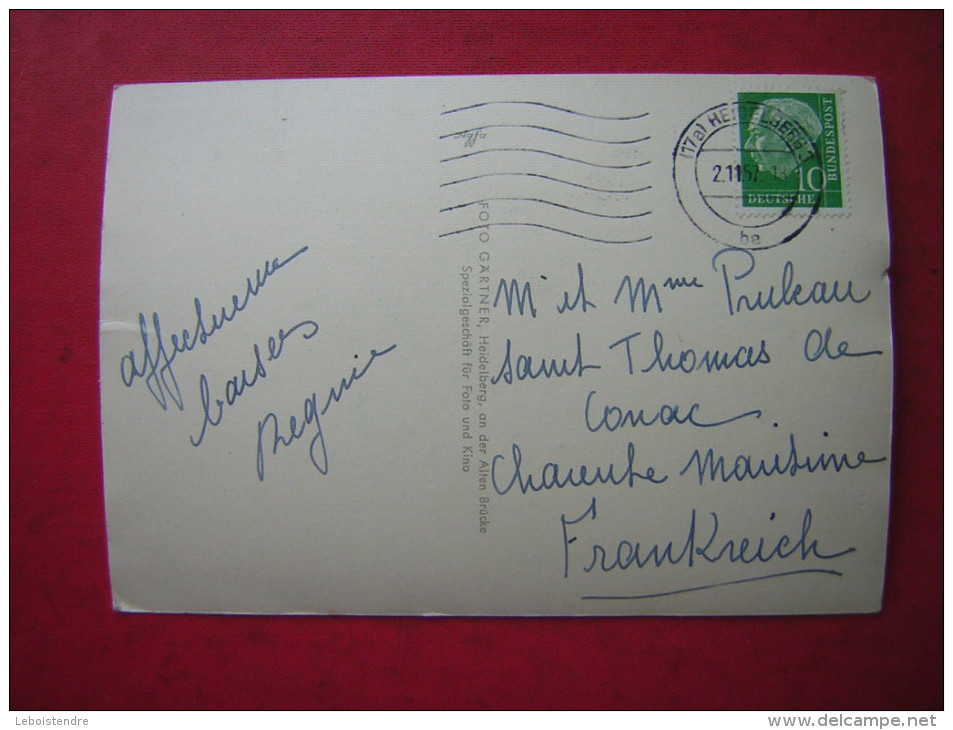 CPSM  PHOTO   ALLEMAGNE   A IDENTIFIER  PAS DE TEXTE  ANIMEE    VOYAGEE 1957 TIMBRE - To Identify