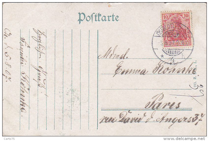 Allemagne - Berlin Grunewald - Schildorn-Denkmal - Postmarked Charlottenburg 1907 - Grunewald