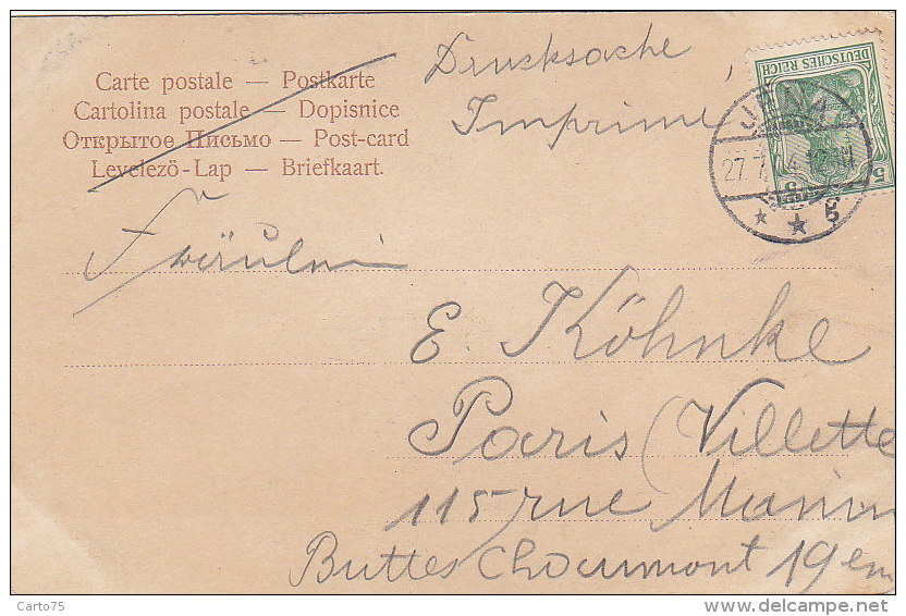 Allemagne - Jena - Paradies Mit Hausberg - Postmarked Jena 1904 - Jena