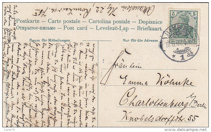 Allemagne - Hamburg-Barmbeck - Parkanlagen - Postmarked 1907 - Nord