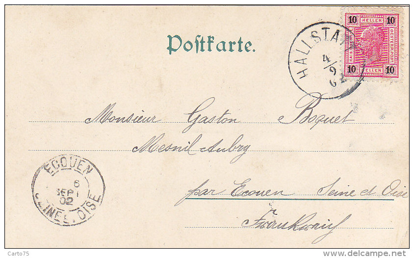 Autriche - Donnerkogel Vom Weg - Précurseur - Fine Postmarked 1902 Hallstatt Ecouen - Gmunden
