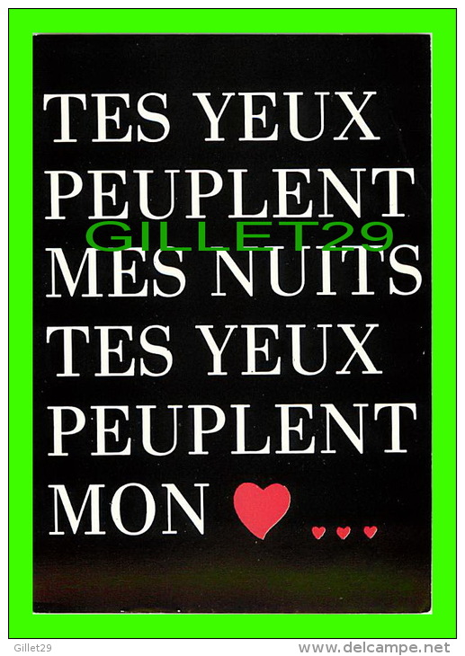 COMICS - HUMOUR -  TES YEUX PEUPLENT MES NUITS TES YEUX PEUPLENT MON COEUR - CLAUDE AUBERT, ÉDITEUR - - Bandes Dessinées