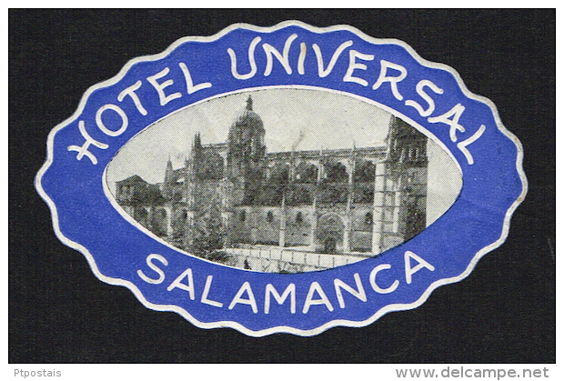 Gran Universal Salamanca SPAIN - Vintage Luggage Label - 8*5 Cm - Hotel Labels